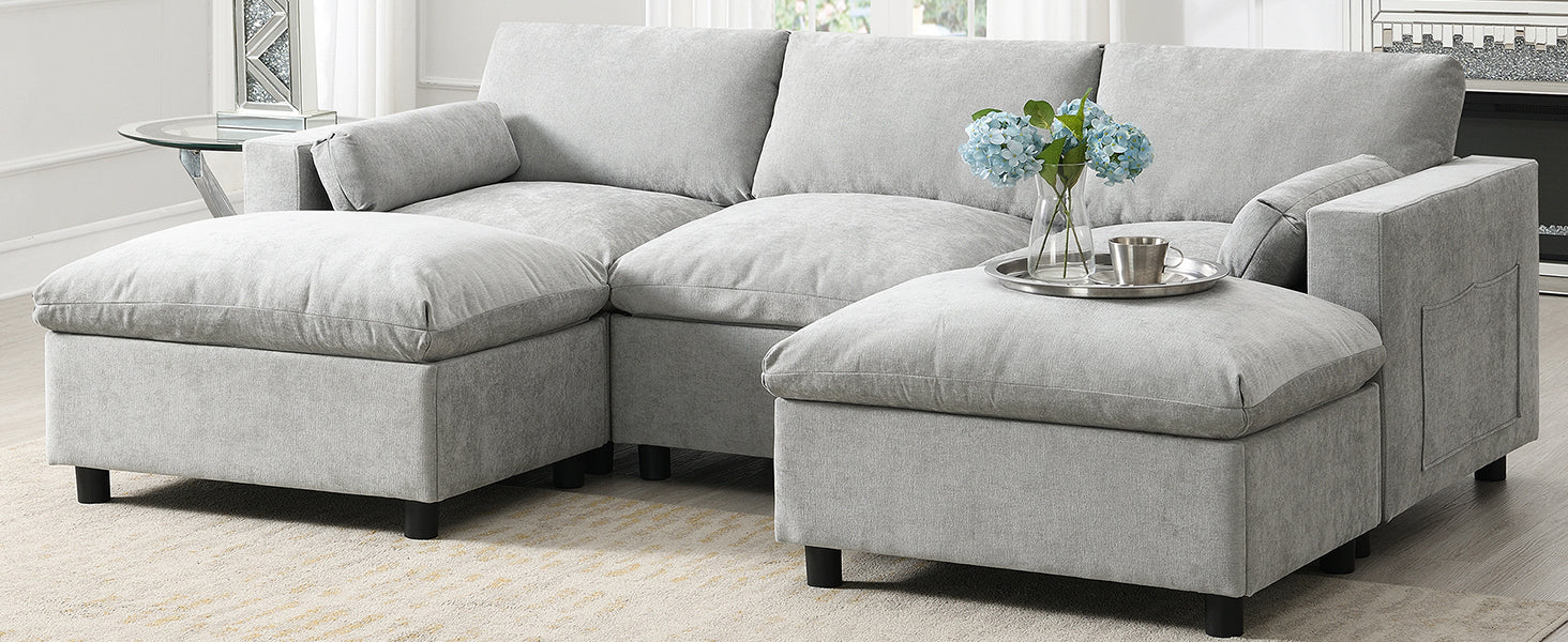 Walker Edison Cloud Modular Sectional Sofa - Thumbnail 5