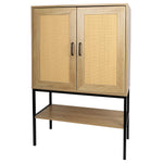 Walker Edison | Rattan Doors Storage Cabinet Thumbnail