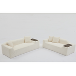 Walker Edison | Boucle Cloud Sofa Set Thumbnail