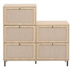 Walker Edison | Rattan 5 Door Shoe Rack Thumbnail