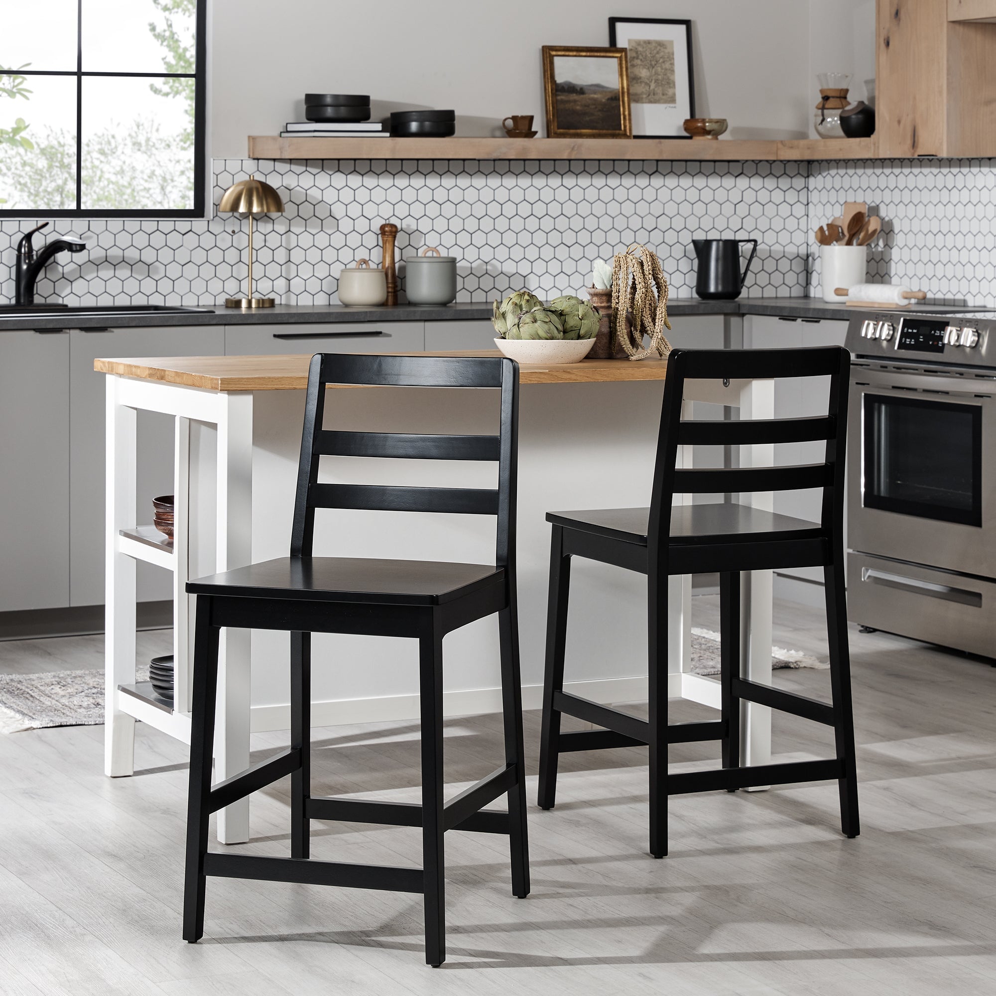 Walker Edison Ladder Back Counter Stool