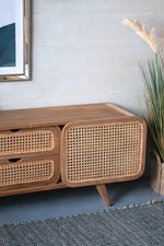 Walker Edison | Teak TV Stand Sideboard Thumbnail