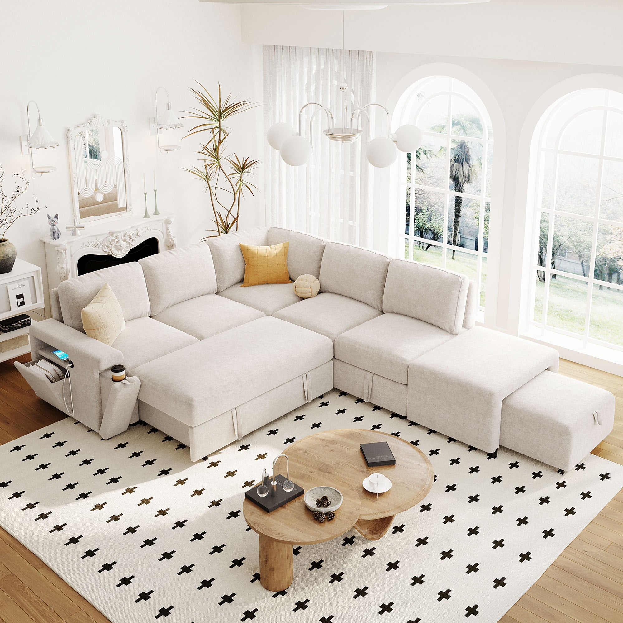 Walker Edison Modular Sectional Sofa