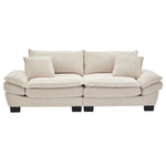 Walker Edison | Corduroy Cloud Loveseat Couch Thumbnail