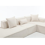 Walker Edison | Minimalist Terry Modular Couch with Right L-shaped Sectional Thumbnail