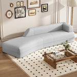 Walker Edison | Boucle Curved Chaise Lounge Modern 109" Sofa Thumbnail