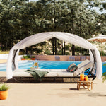 Walker Edison | Outdoor Patio Daybed with Curtain Thumbnail