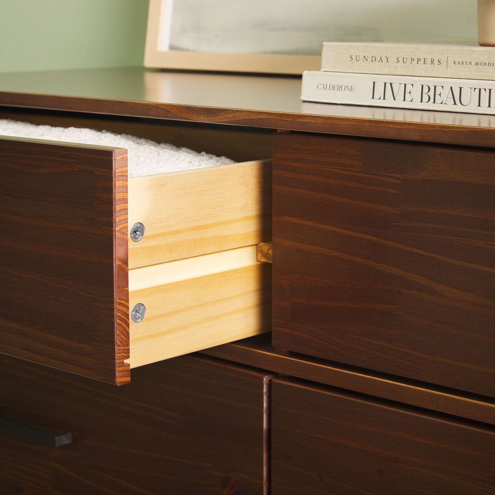 Sloane 6-Drawer Modern Solid Wood Dresser with Metal Handles – Walker Edison