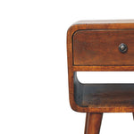 Walker Edison | Mini Chestnut Curve Side Table Thumbnail