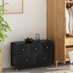 Walker Edison | Faux Leather Drawer Entryway Cabinet Thumbnail