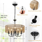 Walker Edison | Modern Farmhouse Chandelier Light Fixture Thumbnail