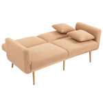 Walker Edison | Minimalist Loveseat Convertible Sofa Bed Thumbnail