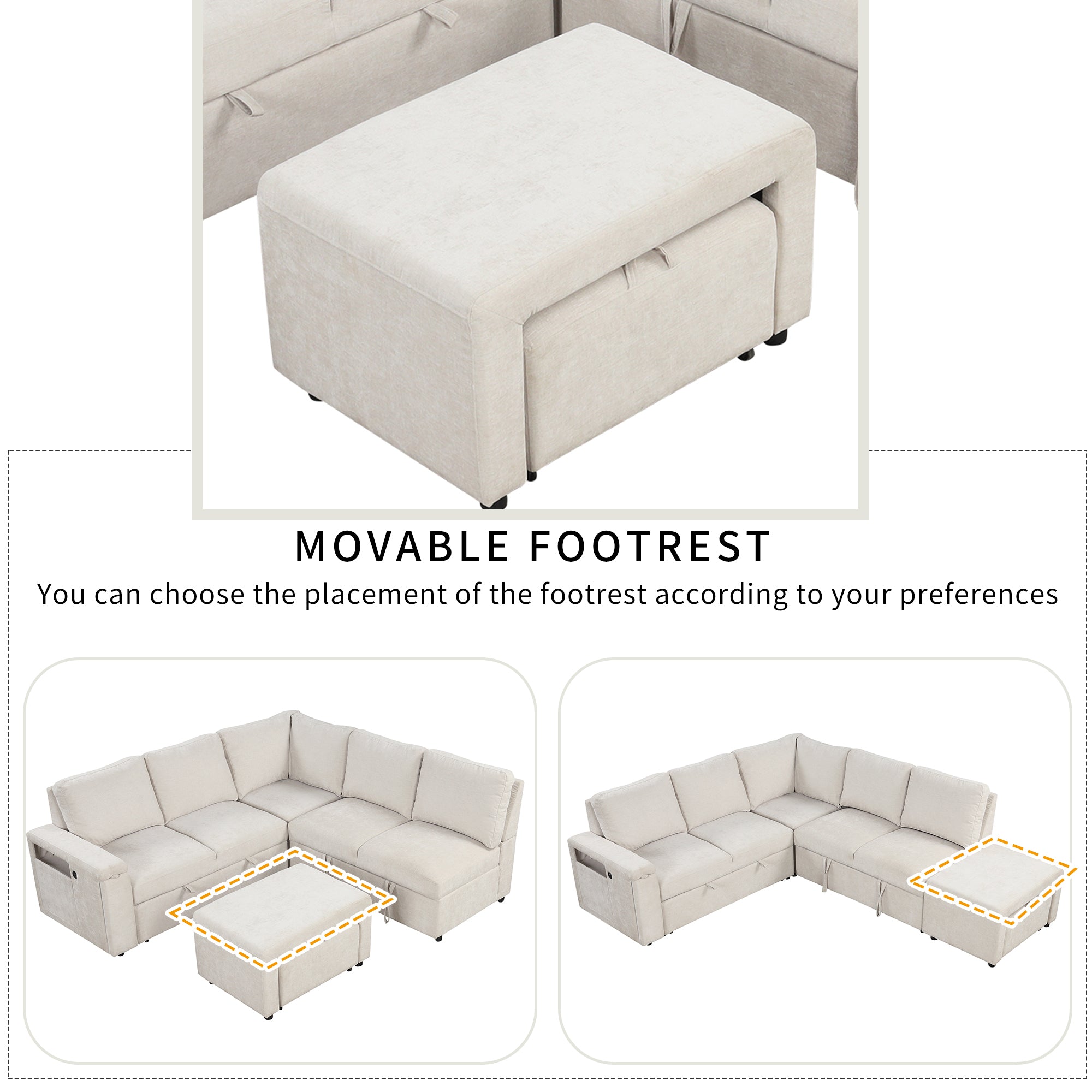 Walker Edison Modular Sectional Sofa - Thumbnail 4