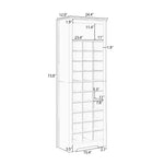 Walker Edison | Wood Tall Entryway Shoe Cubby Cabinet Thumbnail