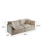 Walker Edison | Chenille Modern Cloud Loveseat Sofa Thumbnail