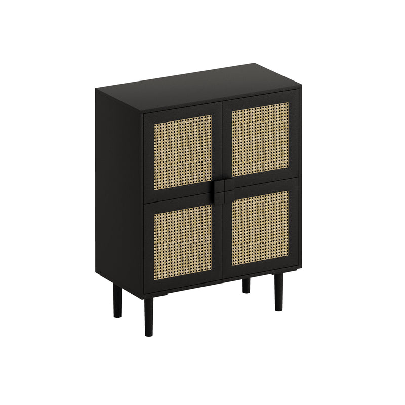 Walker Edison | Modern Rattan Mesh Storage Cabinet