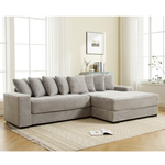 Walker Edison | Corduroy Right L-Shaped Sectional Cloud Couch Thumbnail