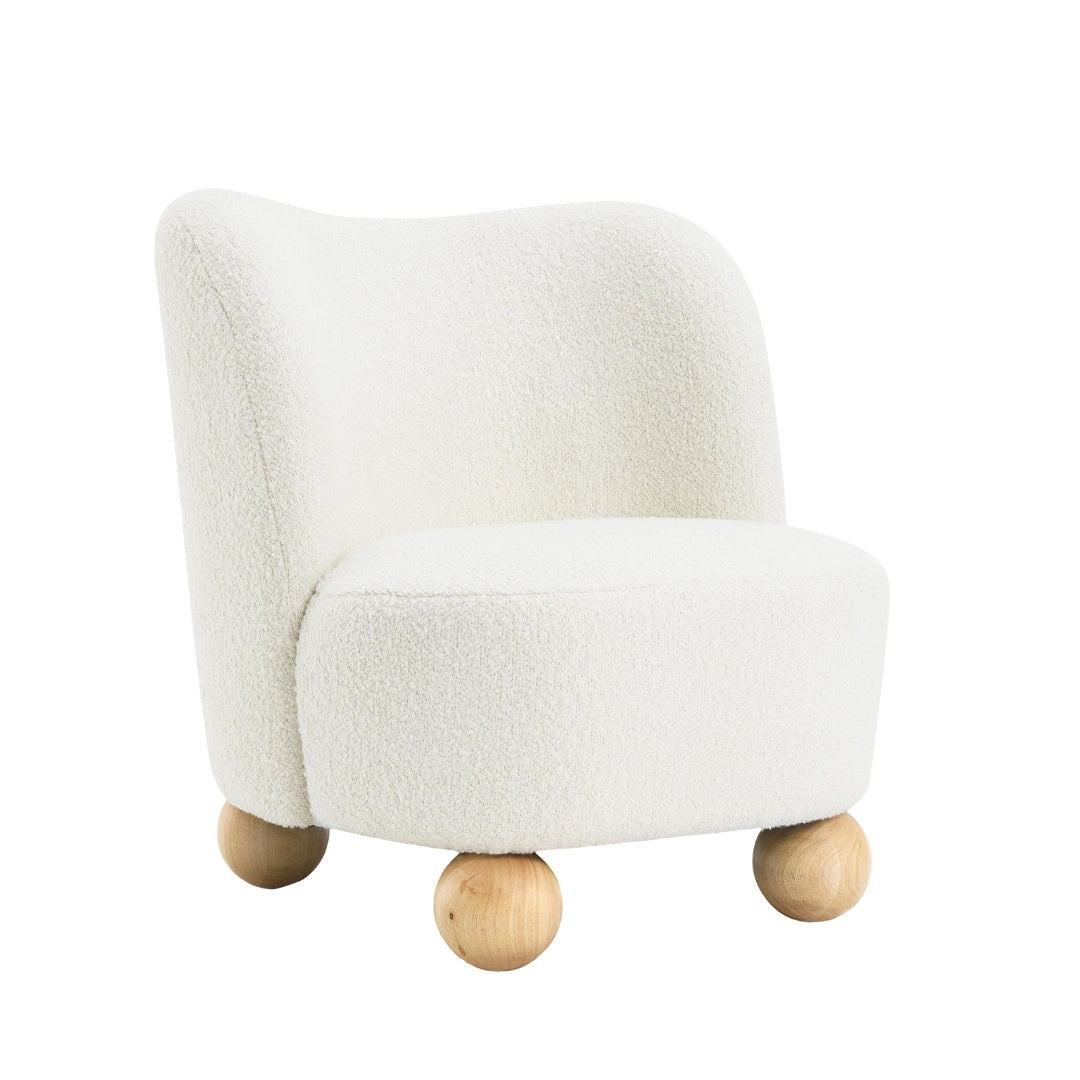 Walker Edison Curve Back Boucle Accent Chair - Thumbnail 4