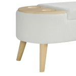 Walker Edison | Teddy Oval Ottoman Storage Bench Thumbnail