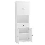 Walker Edison | White Tall Bathroom Storage Cabinet Thumbnail