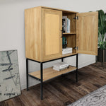 Walker Edison | Rattan Doors Storage Cabinet Thumbnail