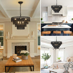 Walker Edison | Boho 6-Light Rattan Chandelier Thumbnail