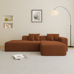 Walker Edison | L-Shape Sectional Sherpa Modular Couch with Chaise Lounge Thumbnail