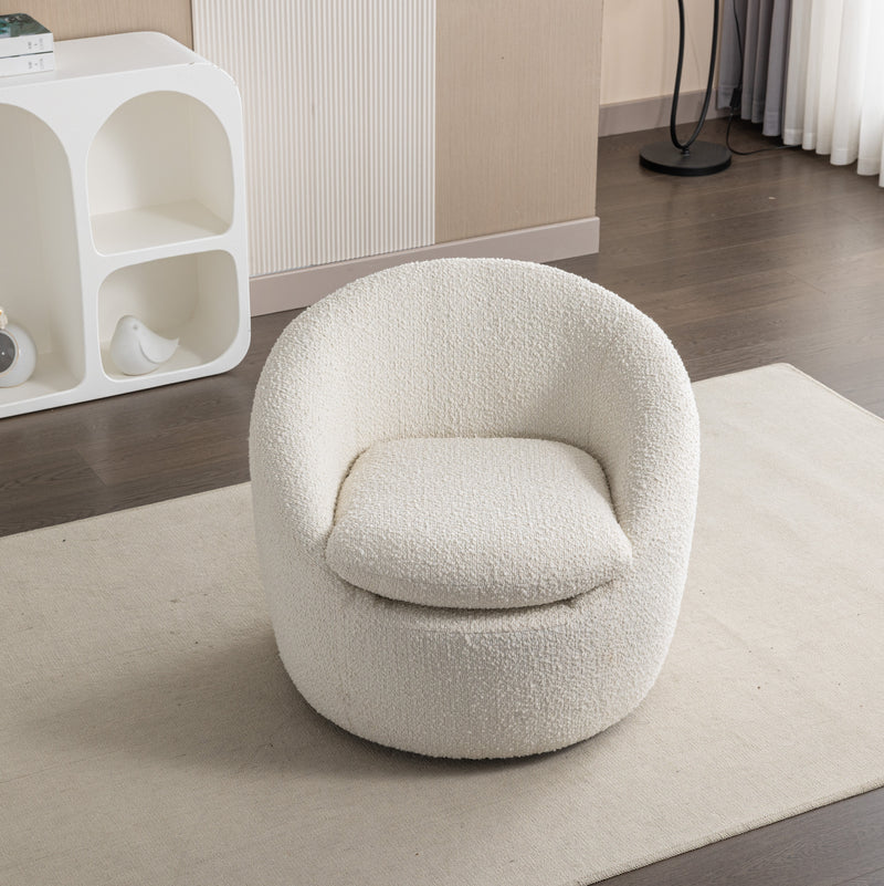 Walker Edison | Boucle Swivel Chair