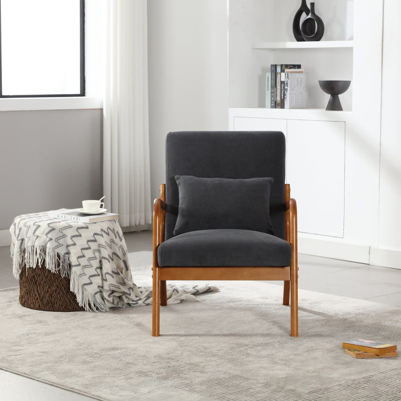 Walker Edison | Modern Accent Chair with One Pillow