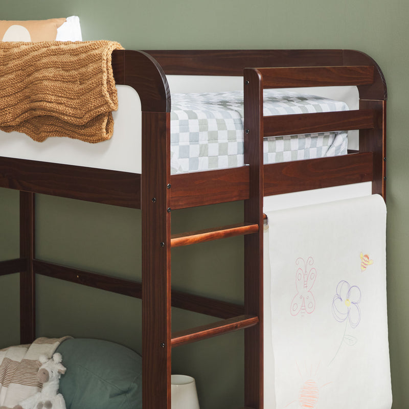 Adyn Contemporary Twin Loft Bunk Bed with Ladder