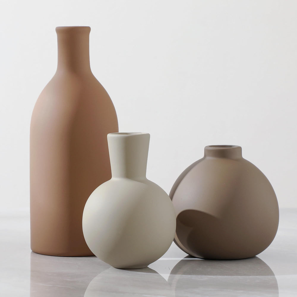 Ceramic Organic Shape Vase Set of 3