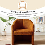 Walker Edison | Boucle Curved Design Accent Chair Thumbnail