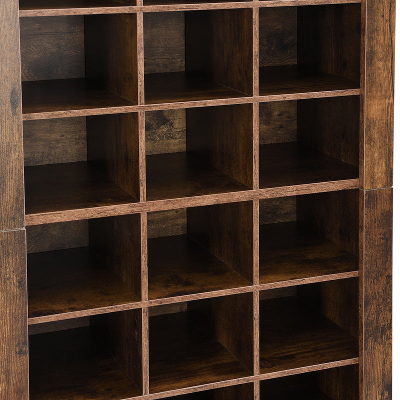 Walker Edison | Wood Tall Entryway Shoe Cubby Cabinet