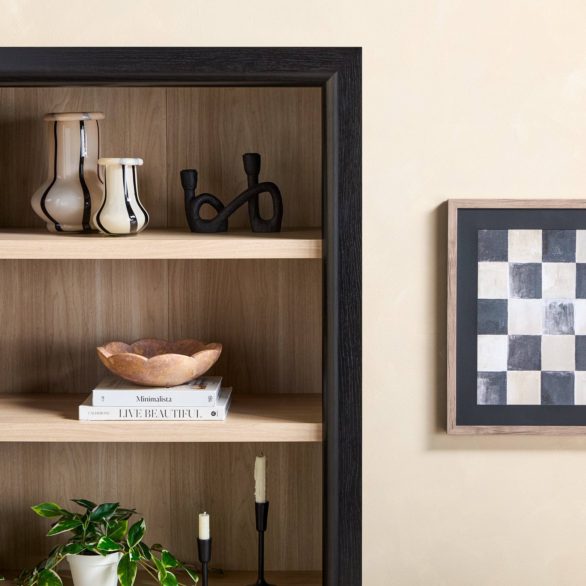 Walker Edison Amira Bookshelf with Storage Cabinet - Thumbnail 2