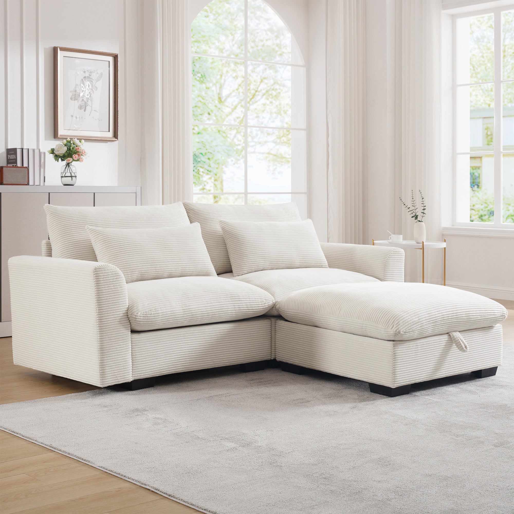 Walker Edison Cloud Loveseat - Thumbnail 2