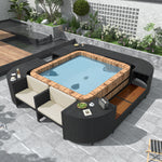 Walker Edison | Outdoor Wicker Spa Surround Frame Thumbnail