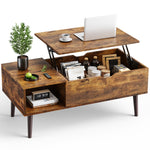 Walker Edison | Wood Lift Top Coffee Table & Desk with Storage Thumbnail