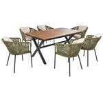 Walker Edison | All-Weather Outdoor 7 Pieces Patio Dining Set Thumbnail