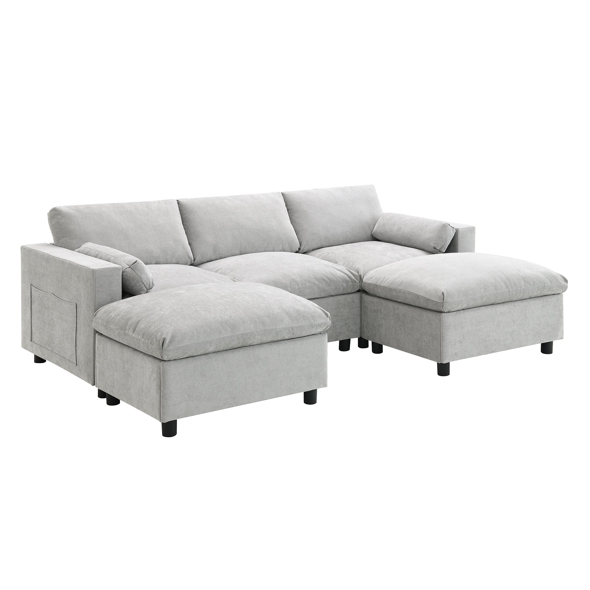 Walker Edison Cloud Modular Sectional Sofa - Thumbnail 2