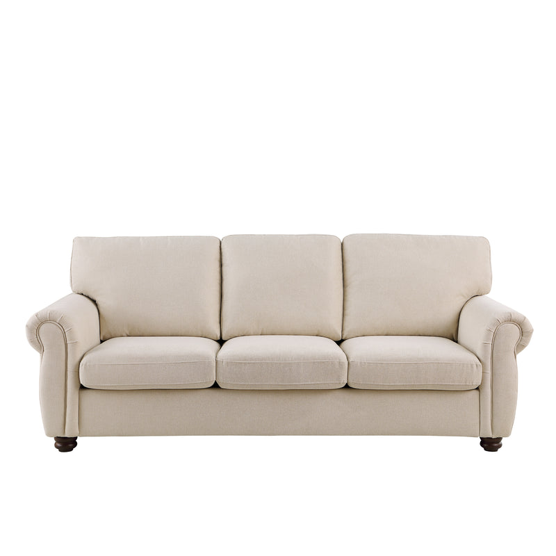 Walker Edison | Chenille Country Rustic 3 Seater Sofa