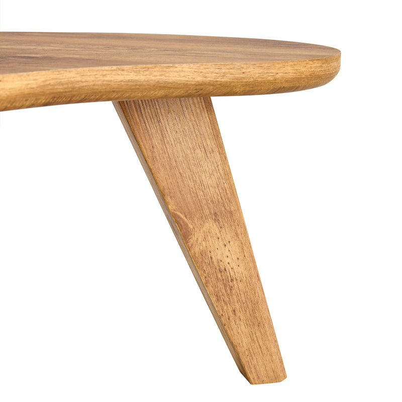 Walker Edison | Cloud Shape Wood Minimalist Coffee Table