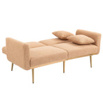 Walker Edison | Minimalist Loveseat Convertible Sofa Bed Thumbnail