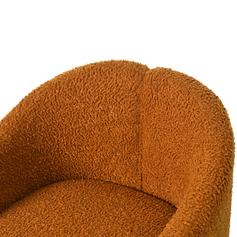 Walker Edison | Boucle Curved Design Accent Chair