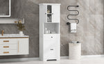 Walker Edison | White Tall Bathroom Storage Cabinet Thumbnail