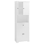 Walker Edison | White Tall Bathroom Storage Cabinet Thumbnail