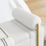 Walker Edison | Minimalist Upholstered Linen Storage Bench Thumbnail