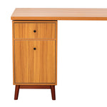 Walker Edison | Modern L-shaped 66" Desk with Storage Thumbnail