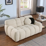 Walker Edison | Boucle Marshmallow Cloud Loveseat Sofa Thumbnail