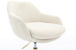 Walker Edison | Mesh Fabric Home Office 360°Swivel Chair with Gold Metal Base Thumbnail