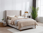 Walker Edison | Harper Tall Headboard Upholstered Bed Thumbnail